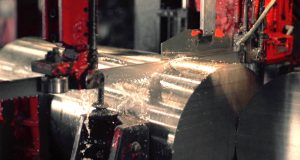 Close View Bandsaw in Action